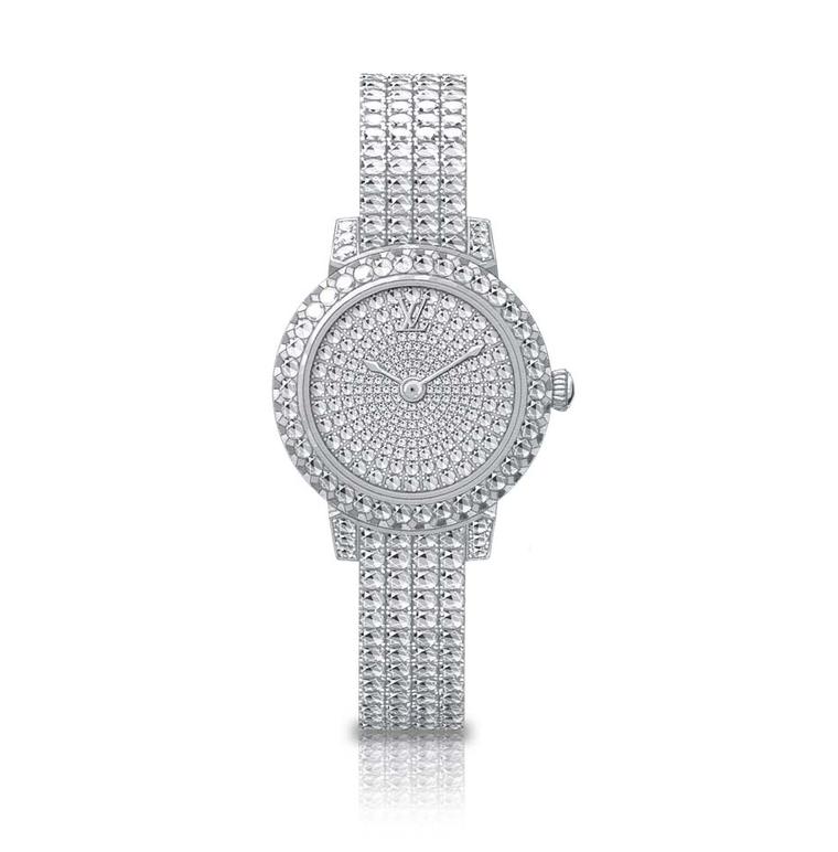 The glamorous Tambour Monogram Bijou Riviere is dressed in more than 600 diamonds and will add a real sparkle to your wrist.
